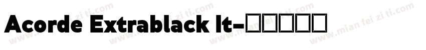 Acorde Extrablack It字体转换